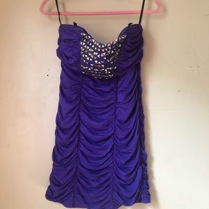 😊2b Bebe Large Womens Purple Club Dress